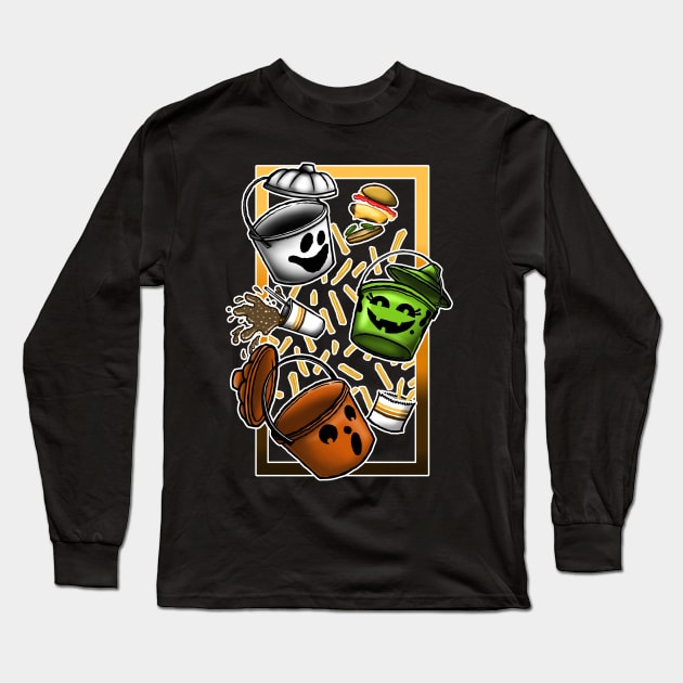 McFast Food Halloween Pails Long Sleeve T-Shirt by BrianPower